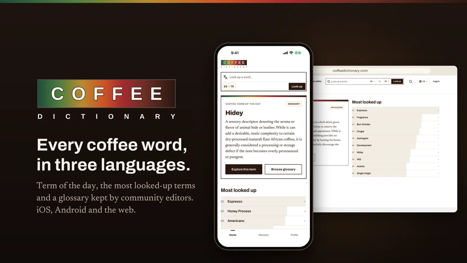 Coffee Dictionary screenshot